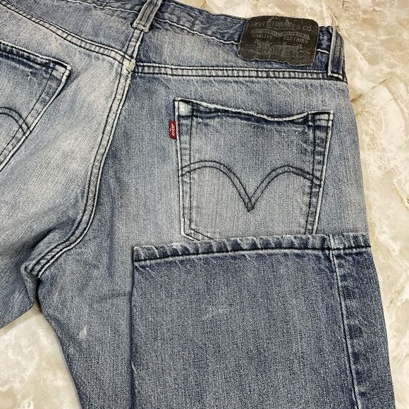 Levi's 514 Slim Straight Jeans Men's Blue Denim Pants - Picture 5 of 6